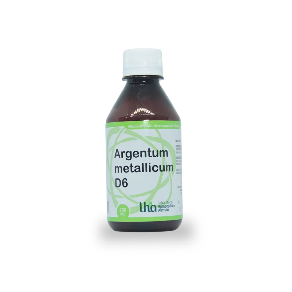 Argentum metallicum D6 producto homeopático en gotas disponible en Colombia